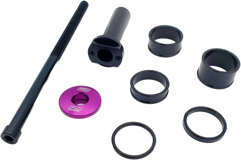 Warp 9 Stem Lock for E-Motos - Talaria, Surron, E-Ride Pro, 79Bike - Handlebar Stem Lock for Bar Mount, Stem Cap, Stem Spacers, Stem Bolt - Multiple Color Options - Electric Bike Part/Purple - Image 1